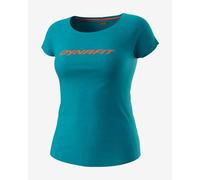 T-shirt Dynafit 24/7 Drirelease manche courte bleu logo orange femme - XL