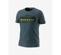 T-shirt Dynafit Transalper Graphic manches courtes bleu indigo jaune - XL