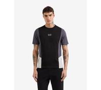 T-shirt EA7 Color Block Contrast manche courte noir gris blanc - M