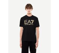 T-shirt EA7 Logo Series manches courtes noir pur doré - M