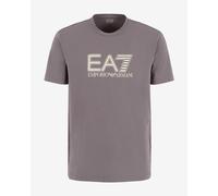T-shirt EA7 Visibility Logo manche courte gris blanc - S