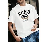 T-shirt Ecko Unltd à motif rhinocéros, blanc, 100 % coton, coupe décontractée, confortable, imprimé graphique unique T-shirt imprimé pour hom me en pur coton - confortable, doux, respirant et frais. M