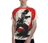 T-shirt élégant à manches courtes pour homme, doux et confortable, pour un usage quotidien, Noir , L