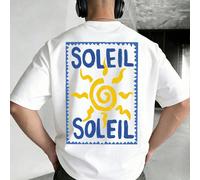 T-shirt en 100% coton pour hommes - Nouvelle arrivée printemps/été : Graphique soleil audacieux, coupe décontractée, doux et confortable pour le port quotidien et les vacances en plein air L,M,S,XL,XS