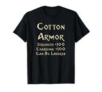 T-shirt en coton armure - Statistiques drôles d'équipement de jeu RPG T-Shirt