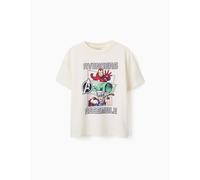 T-shirt En Coton Avec Imprimé Avengers Blanc 11/12A