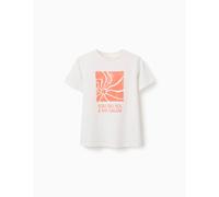 T-shirt En Coton Avec Imprimé Sou Do Sol Blanc 4/5A