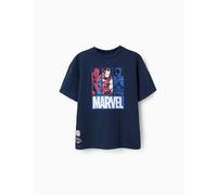 T-shirt En Coton Avec Imprimés Marvel Bleu Foncé 11/12A