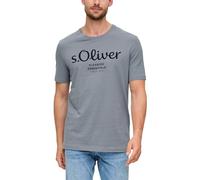 T-Shirt en Coton avec Logo imprimé, Gris Ardoise, M
