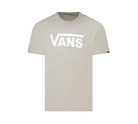 T-shirt en coton beige uni avec une coupe droite à col rond et nom de la marque S