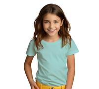 T-shirt en coton biologique à manches courtes pour garçons et filles - T-shirt Eco 160 g/m durable, confortable et élégant, Menthe (menta), 8 ans