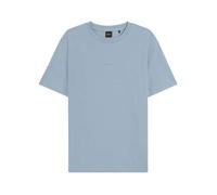 T-shirt en coton bleu à coupe droite pourvu d'un col rond lisse M