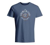 T-shirt en coton bleu avec une coupe regular fit et un col rond M