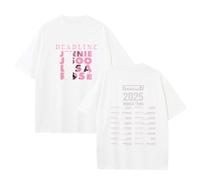 T-Shirt en Coton Deadline 2025 World Tour Graphic Support High Street Periph-erals Shirt(B-White,M)