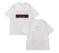 T-Shirt en Coton Deadline 2025 World Tour Graphic Support Sport Shirt(B-WhiteGray,M)