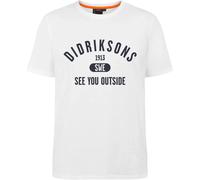 T-shirt en coton Didriksons Harald Collegiate Blanc 3XL