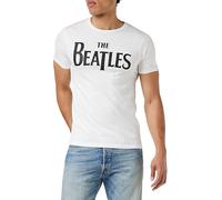 T-shirt en coton dThe Beatles, design classique Logo, blanc, manches courtes, blanc, XL