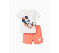 T-shirt En Coton Et Short Avec Imprimé Mickey Orange Sombre 12/18M(74/81)