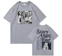 T-Shirt en Coton Freya Singer Skye Stars Align 2026 Tour Tee Homme/Femme Tendance Rétro Manches Courtes Haut Tendance Décontracté T-Shirt-Grey||m