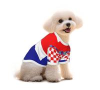 T-shirt en coton imprimé drapeau de la République de Croatie pour chien et chat de petite, moyenne et grande taille