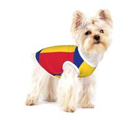 T-shirt en coton imprimé drapeau de la Roumanie pour petits chiens, chiots et chats