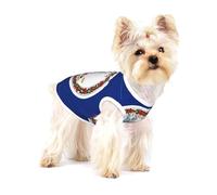 T-shirt en coton imprimé drapeau de l'État de Virginie pour petits chiens, chiots et chats