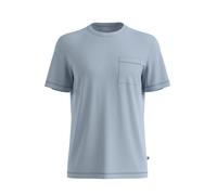 T-shirt en coton mÃ©langÃ© avec poche poitrine et patch logo s.Oliver Bleu XL