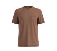 T-shirt en coton mÃ©langÃ© avec poche poitrine et patch logo s.Oliver Marron L