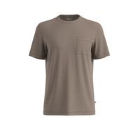 T-shirt en coton mÃ©langÃ© avec poche poitrine et patch logo s.Oliver Marron L