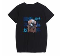 T-shirt en coton noir Anime That Time I Got Reincarnated as a Slime pour fans de manga Rimuru Tempest, noir 1, S