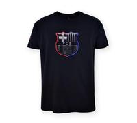 T-Shirt en Coton Noir Barcelona BARÇA T-Shirt sous Licence, Taille Adulte TTG