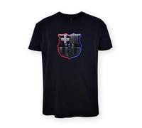 T-Shirt en Coton Noir Barcelona BARÇA T-Shirt sous Licence, Taille Adulte TTG