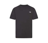 T-shirt en coton noir uni avec une coupe droite et un col rond S