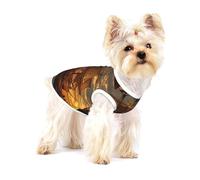 T-shirt en coton pour animaux de compagnie motif bateau pirate fantaisie sans manches extensible pour petits animaux de compagnie