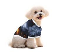 T-shirt en coton pour chien et chat - A Night of Lightning and Thunder - Gilet d'été respirant pour petits chiens, débardeur doux pour chiot, vêtements légers pour animaux de compagnie, taille L