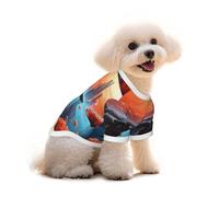 T-shirt en coton pour chien et chat - Aurora Spacecraft Environnement - Gilet d'été respirant pour petits chiens - Débardeur doux pour chiot et chat - Vêtement léger pour animaux de compagnie - Taille
