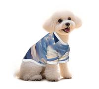 T-shirt en coton pour chien et chat - CloudWaveReflection - Gilet d'été respirant pour petits chiens, débardeur doux pour chiots et chiots - Vêtement léger pour animaux de compagnie - Taille M