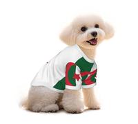 T-shirt en coton pour chien et chat - Drapeau de l'Algérie - Gilet d'été respirant pour petits chiens - Débardeur doux pour chiot - Vêtement léger pour animaux de compagnie - Taille