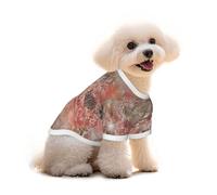 T-shirt en coton pour chien et chat - Gilet d'été respirant en grappe de fleurs pour petits chiens, débardeur doux pour chiot, vêtements légers pour animaux de compagnie, taille L