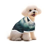 T-shirt en coton pour chien et chat - Grandes vagues dans la mer - Gilet d'été respirant pour petits chiens, débardeur doux pour chiot, vêtements légers pour animaux de compagnie, taille S
