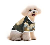 T-shirt en coton pour chien et chat - Léopard des neiges dans la forêt - Gilet d'été respirant pour petits chiens, débardeur doux pour chiot, vêtement léger pour animaux de compagnie, taille M