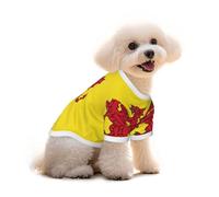 T-shirt en coton pour chien et chat - Motif drapeau du comté de Somerset - Gilet d'été respirant pour petits chiens - Débardeur doux pour chiot - Vêtements légers pour animaux de compagnie -