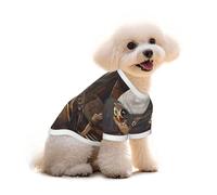 T-shirt en coton pour chien et chat - Portrait d'une chouette - Gilet d'été respirant pour petits chiens - Débardeur doux pour chiot - Vêtement léger pour animaux de compagnie - Taille M