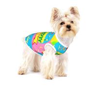 T-shirt en coton pour chien/Happy Birthday imprimé ballon gilet doux respirant sans manches pour grand chiot chat