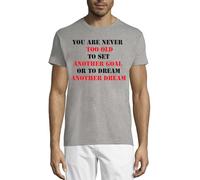 T-shirt en coton pour homme « You are Never Too Old Crew Neck » - Gris, gris, XS