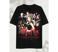 T-shirt en coton pour hommes Buffy the Vampire Slayer 220g, version ample du Top à manches courtes à col rond décontracté pour les quatre saisons avec imprimé L,M,S,XL,XXL,XXXLCoton