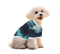 T-shirt en coton pur imprimé étoiles science-fiction pour animaux domestiques, pour chiens et chats, t-shirt confortable, pour vêtements d'été et d'hiver de petite et moyenne taille