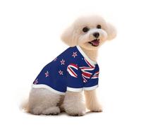 T-shirt en coton respirant et doux avec imprimé drapeau de la Nouvelle-Zélande pour chiens et chats de petite, moyenne et grande taille
