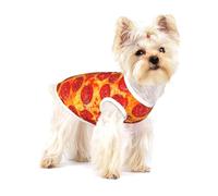 T-shirt en coton sans manches 3D Pizza Pepperoni pour chiens et chats Convient aux petits animaux de compagnie