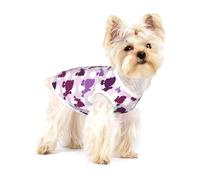 T-shirt en coton sans manches pour animal domestique Motif caniche Violet